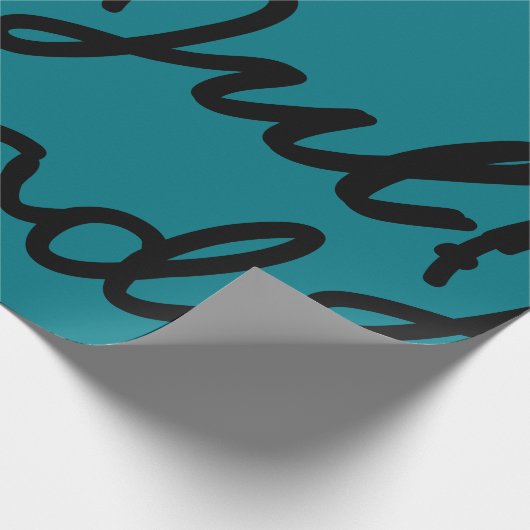 Random kursive Gott Jul Schwedische Weihnachtsverp Geschenkpapier (Ecke)