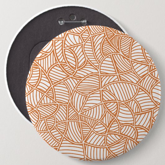 Random Leaf Mosaic Dark Orange Button (Vorne & Hinten)