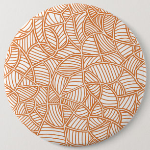 Random Leaf Mosaic Dark Orange Button