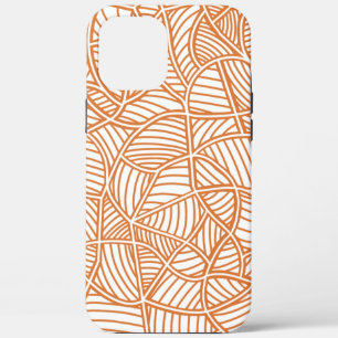 Random Leaf Mosaic Dark Orange Case-Mate iPhone Hülle