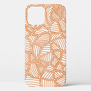 Random Leaf Mosaic Dark Orange Case-Mate iPhone Hülle