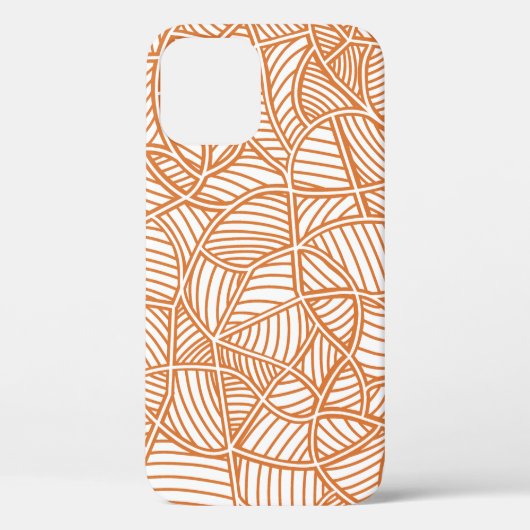 Random Leaf Mosaic Dark Orange Case-Mate iPhone Hülle (Rückseite)