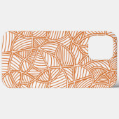 Random Leaf Mosaic Dark Orange Case-Mate iPhone Hülle (Rückseite (Horizontal))