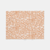 Random Leaf Mosaic Dark Orange Fleecedecke (Vorderseite (Horizontal))
