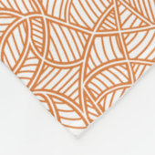 Random Leaf Mosaic Dark Orange Fleecedecke (Ecke)
