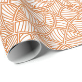 Random Leaf Mosaic Dark Orange Geschenkpapier (Rolleneckpunkt)