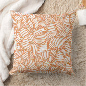 Random Leaf Mosaic Dark Orange Kissen (Decke)