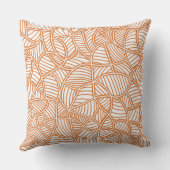 Random Leaf Mosaic Dark Orange Kissen (Rückseite)