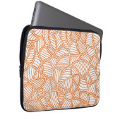 Random Leaf Mosaic Dark Orange Laptopschutzhülle (Vorne Rechts)