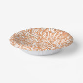 Random Leaf Mosaic Dark Orange Pappteller (Gewinkelt)