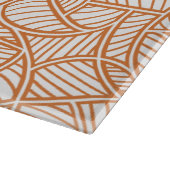 Random Leaf Mosaic Dark Orange Schneidebrett (Ecke)