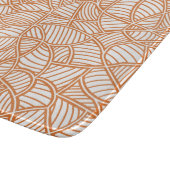 Random Leaf Mosaic Dark Orange Schneidebrett (Ecke)