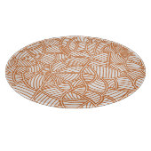Random Leaf Mosaic Dark Orange Schneidebrett (Ecke)