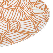 Random Leaf Mosaic Dark Orange Schneidebrett (Ecke)