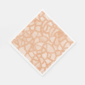 Random Leaf Mosaic Dark Orange Serviette (Ecke)