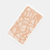 Random Leaf Mosaic Dark Orange Serviette (Ecke)
