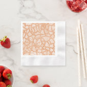 Random Leaf Mosaic Dark Orange Serviette (Beispiel)