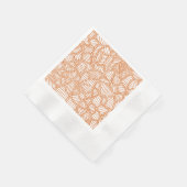 Random Leaf Mosaic Dark Orange Serviette (Ecke)