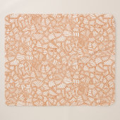 Random Leaf Mosaic Dark Orange Sherpadecke (Vorderseite (Horizontal))