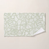Random Leaf Mosaic Pale Green Badhandtuch Set (Handtuch)