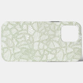Random Leaf Mosaic Pale Green Case-Mate iPhone Hülle (Rückseite (Horizontal))