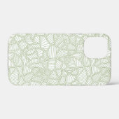 Random Leaf Mosaic Pale Green Case-Mate iPhone Hülle (Rückseite (Horizontal))