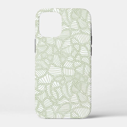 Random Leaf Mosaic Pale Green Case-Mate iPhone Hülle (Rückseite)