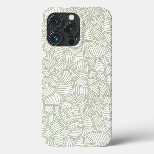 Random Leaf Mosaic Pale Green Case-Mate iPhone Hülle (Rückseite)