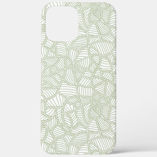 Random Leaf Mosaic Pale Green Case-Mate iPhone Hülle (Rückseite)