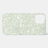 Random Leaf Mosaic Pale Green Case-Mate iPhone Hülle (Rückseite (Horizontal))