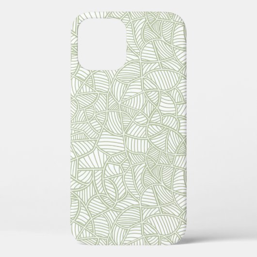 Random Leaf Mosaic Pale Green Case-Mate iPhone Hülle (Rückseite)