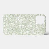 Random Leaf Mosaic Pale Green Case-Mate iPhone Hülle (Rückseite (Horizontal))