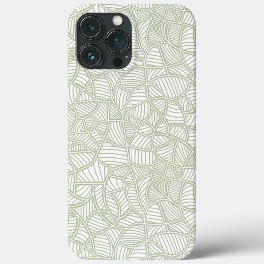Random Leaf Mosaic Pale Green Case-Mate iPhone Hülle (Rückseite)
