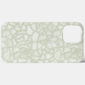 Random Leaf Mosaic Pale Green Case-Mate iPhone Hülle (Rückseite (Horizontal))
