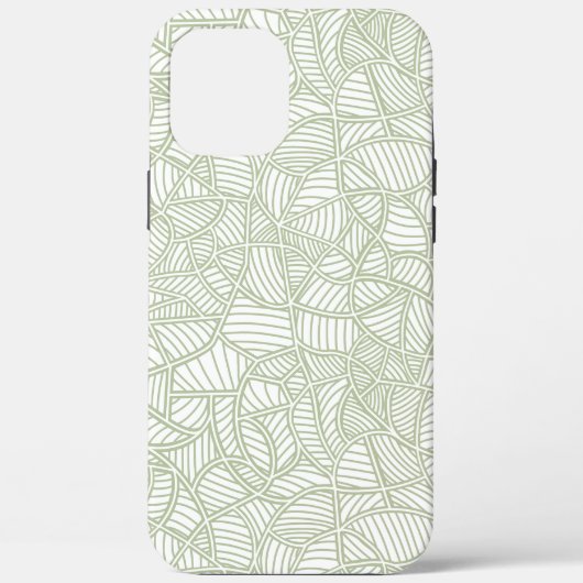 Random Leaf Mosaic Pale Green Case-Mate iPhone Hülle (Rückseite)