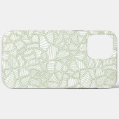 Random Leaf Mosaic Pale Green Case-Mate iPhone Hülle (Rückseite (Horizontal))
