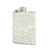 Random Leaf Mosaic Pale Green Flachmann (Links)