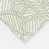 Random Leaf Mosaic Pale Green Fleecedecke (Ecke)