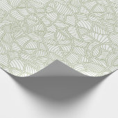 Random Leaf Mosaic Pale Green Geschenkpapier (Ecke)