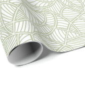 Random Leaf Mosaic Pale Green Geschenkpapier (Rolleneckpunkt)