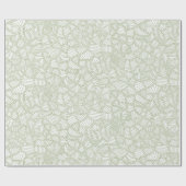 Random Leaf Mosaic Pale Green Geschenkpapier (Flach)