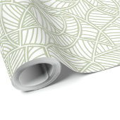 Random Leaf Mosaic Pale Green Geschenkpapier (Rolleneckpunkt)