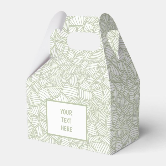 Random Leaf Mosaic Pale Green Geschenkschachtel (Vorderseite)