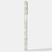 Random Leaf Mosaic Pale Green iPhone Hülle (Rechte Seite)