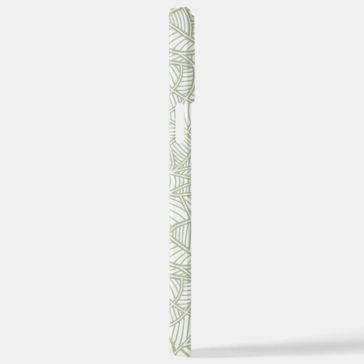 Random Leaf Mosaic Pale Green iPhone Hülle (Rechte Seite)