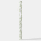 Random Leaf Mosaic Pale Green iPhone Hülle (Linke Seite)