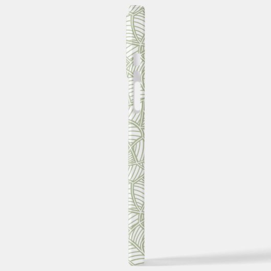 Random Leaf Mosaic Pale Green iPhone Hülle (Linke Seite)