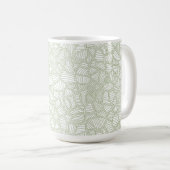 Random Leaf Mosaic Pale Green Kaffeetasse (VorderseiteRechts)