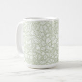 Random Leaf Mosaic Pale Green Kaffeetasse (Vorderseite Links)