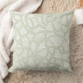 Random Leaf Mosaic Pale Green Kissen (Decke)